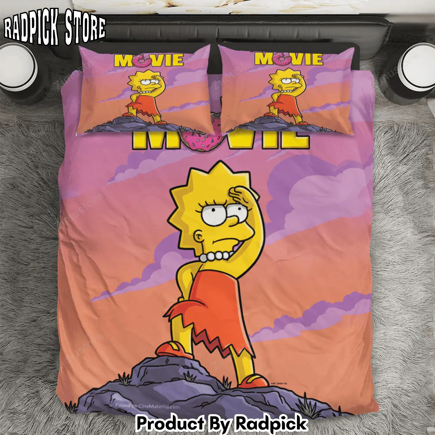 Radpick the simpsons movie poster 9 3pcs 3pcs bedding set duvet cover and pillow cases gift for fan rp327914